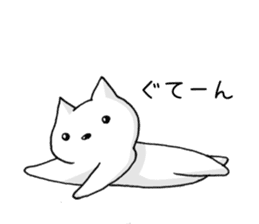 white cat at everybody sticker #1939884