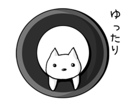 white cat at everybody sticker #1939888