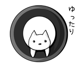 white cat at everybody sticker #1939888
