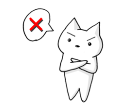 white cat at everybody sticker #1939889