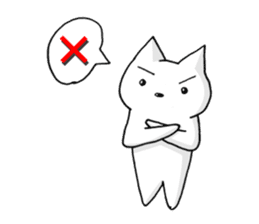 white cat at everybody sticker #1939889