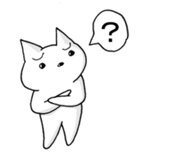 white cat at everybody sticker #1939890