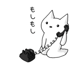 white cat at everybody sticker #1939893