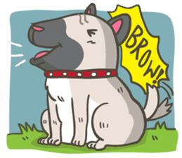The friendly dog Yon sticker #1940401
