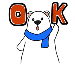 Lovely polar bear sticker sticker #1940897