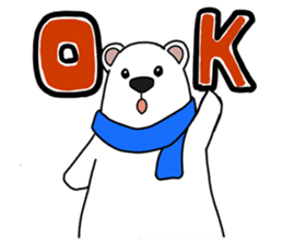 Lovely polar bear sticker sticker #1940897