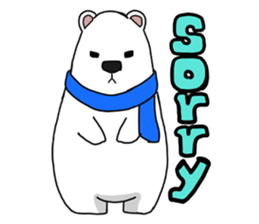 Lovely polar bear sticker sticker #1940899