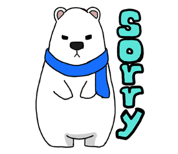 Lovely polar bear sticker sticker #1940899
