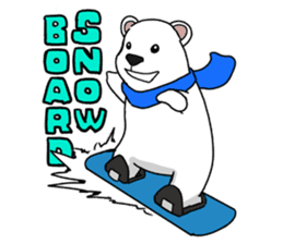 Lovely polar bear sticker sticker #1940910