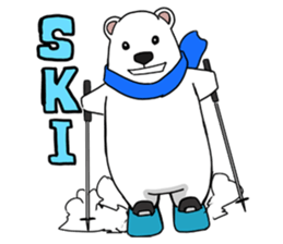 Lovely polar bear sticker sticker #1940911