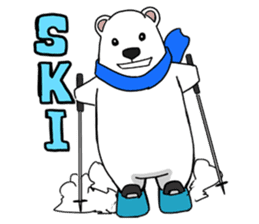 Lovely polar bear sticker sticker #1940911