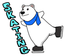 Lovely polar bear sticker sticker #1940912