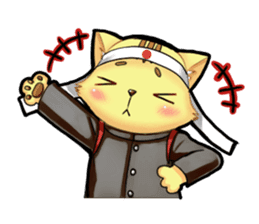 The cheering party of a cat. sticker #1941848