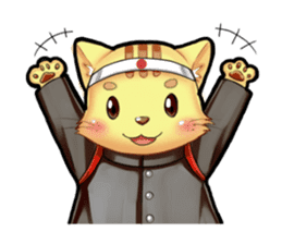 The cheering party of a cat. sticker #1941855