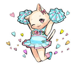 The cheering party of a cat. sticker #1941856