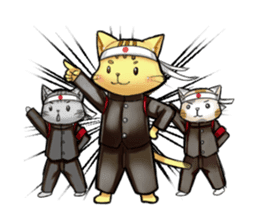 The cheering party of a cat. sticker #1941860
