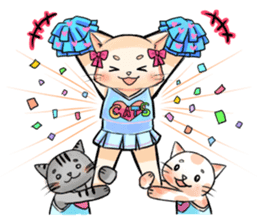 The cheering party of a cat. sticker #1941867