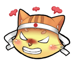 The cheering party of a cat. sticker #1941873