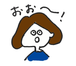 Lady's communication Sticker (JAPANESE) sticker #1942237