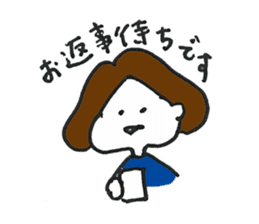 Lady's communication Sticker (JAPANESE) sticker #1942246