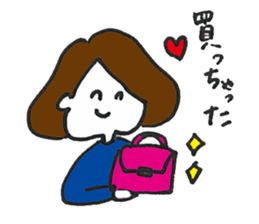 Lady's communication Sticker (JAPANESE) sticker #1942262