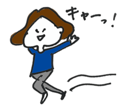 Lady's communication Sticker (JAPANESE) sticker #1942271