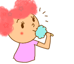 cotton candy girl sticker #1943238