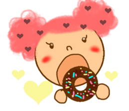 cotton candy girl sticker #1943243