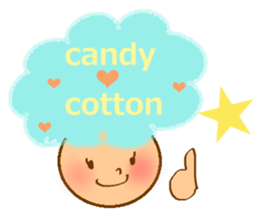 cotton candy girl sticker #1943248