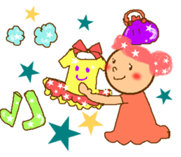 cotton candy girl sticker #1943261