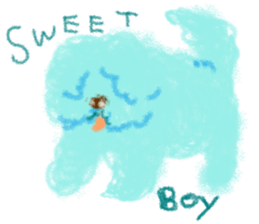 cotton candy girl sticker #1943263