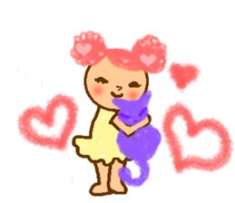 cotton candy girl sticker #1943265