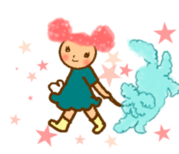 cotton candy girl sticker #1943266