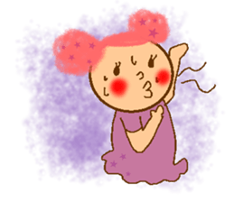 cotton candy girl sticker #1943269