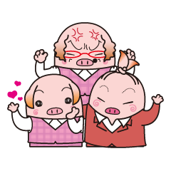 Office worker BOO of a pretty pig