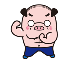 Office worker BOO of a pretty pig sticker #1943399