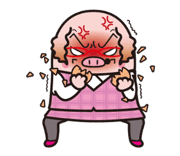 Office worker BOO of a pretty pig sticker #1943401