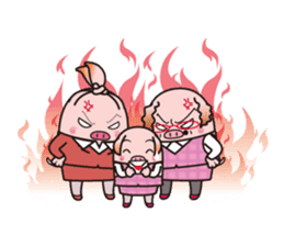 Office worker BOO of a pretty pig sticker #1943406