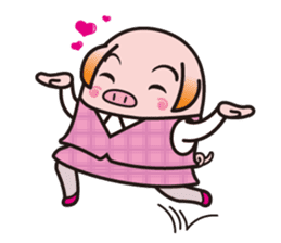 Office worker BOO of a pretty pig sticker #1943407