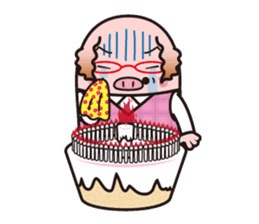 Office worker BOO of a pretty pig sticker #1943408