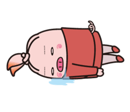 Office worker BOO of a pretty pig sticker #1943412