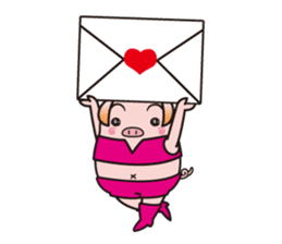 Office worker BOO of a pretty pig sticker #1943419