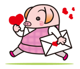 Office worker BOO of a pretty pig sticker #1943420