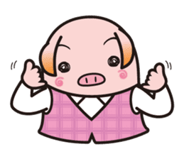 Office worker BOO of a pretty pig sticker #1943422