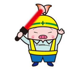 Office worker BOO of a pretty pig sticker #1943423