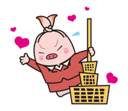 Office worker BOO of a pretty pig sticker #1943424