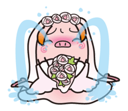 Office worker BOO of a pretty pig sticker #1943429