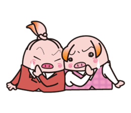 Office worker BOO of a pretty pig sticker #1943430