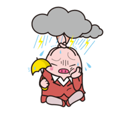 Office worker BOO of a pretty pig sticker #1943434