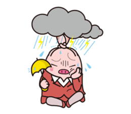 Office worker BOO of a pretty pig sticker #1943434